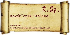 Kovácsik Szelina névjegykártya